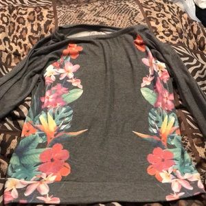LONG SLEEVE FLORAL PRINTED LONG SLEEVE SHIRT